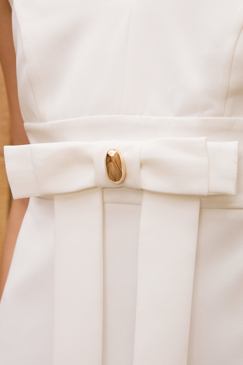 The White Plunge V Neck Mini Dress