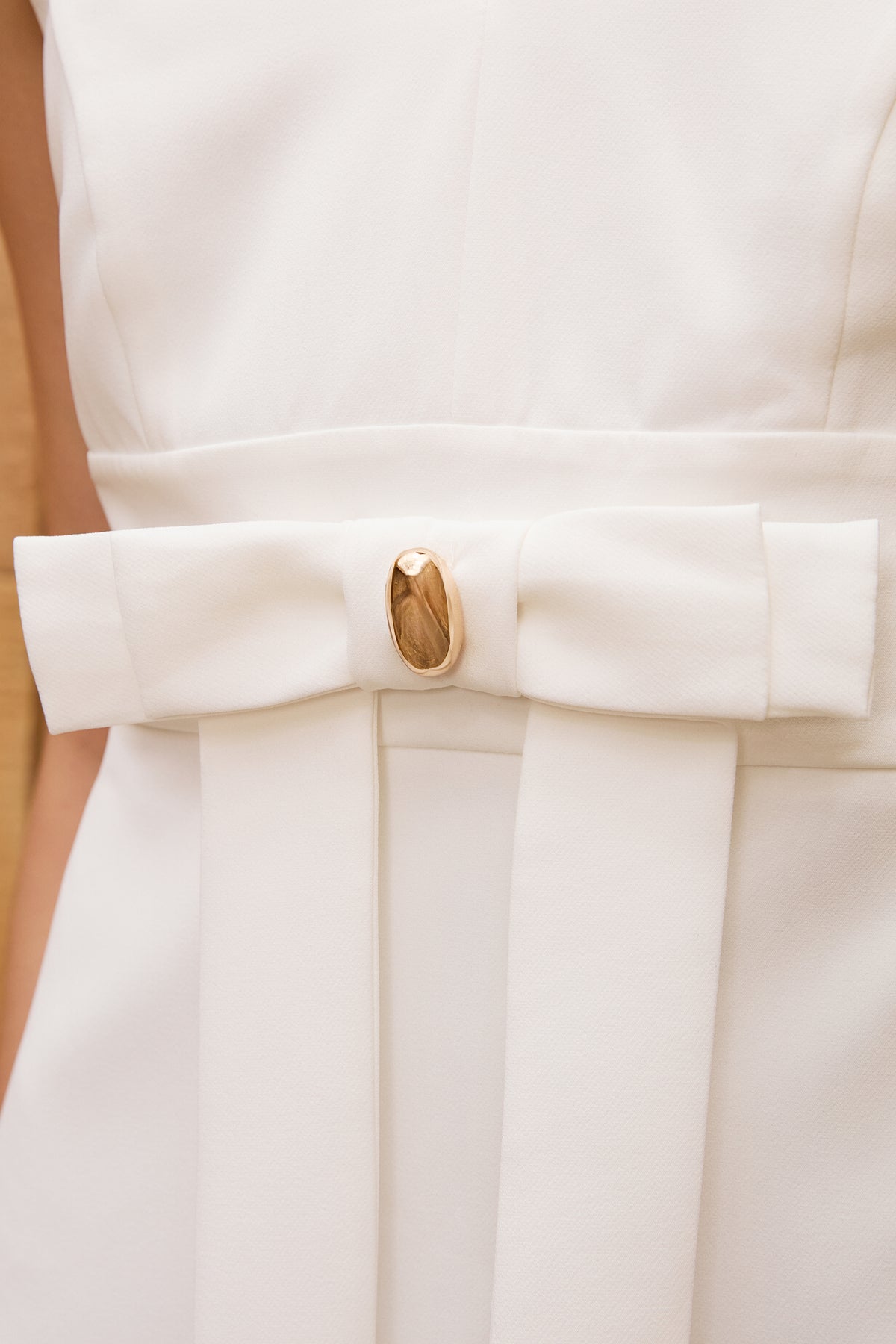 The White Plunge V Neck Mini Dress