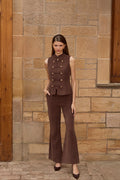 The Chocolate Brown Tailored Two-Piece Set