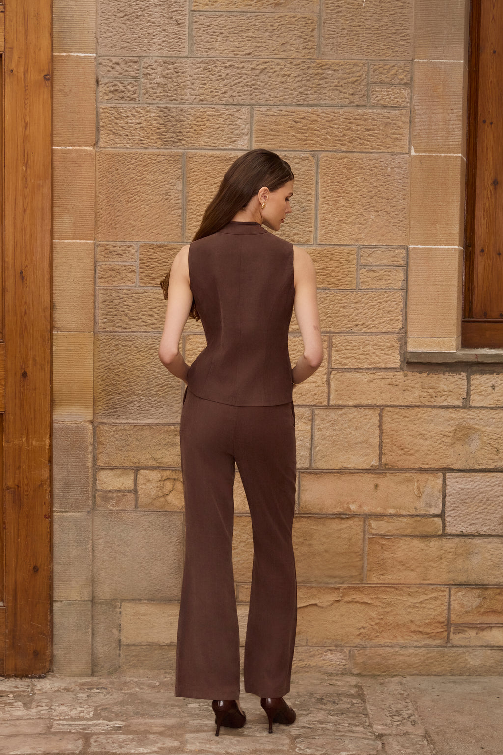 The Chocolate Brown Tailored Two-Piece Set