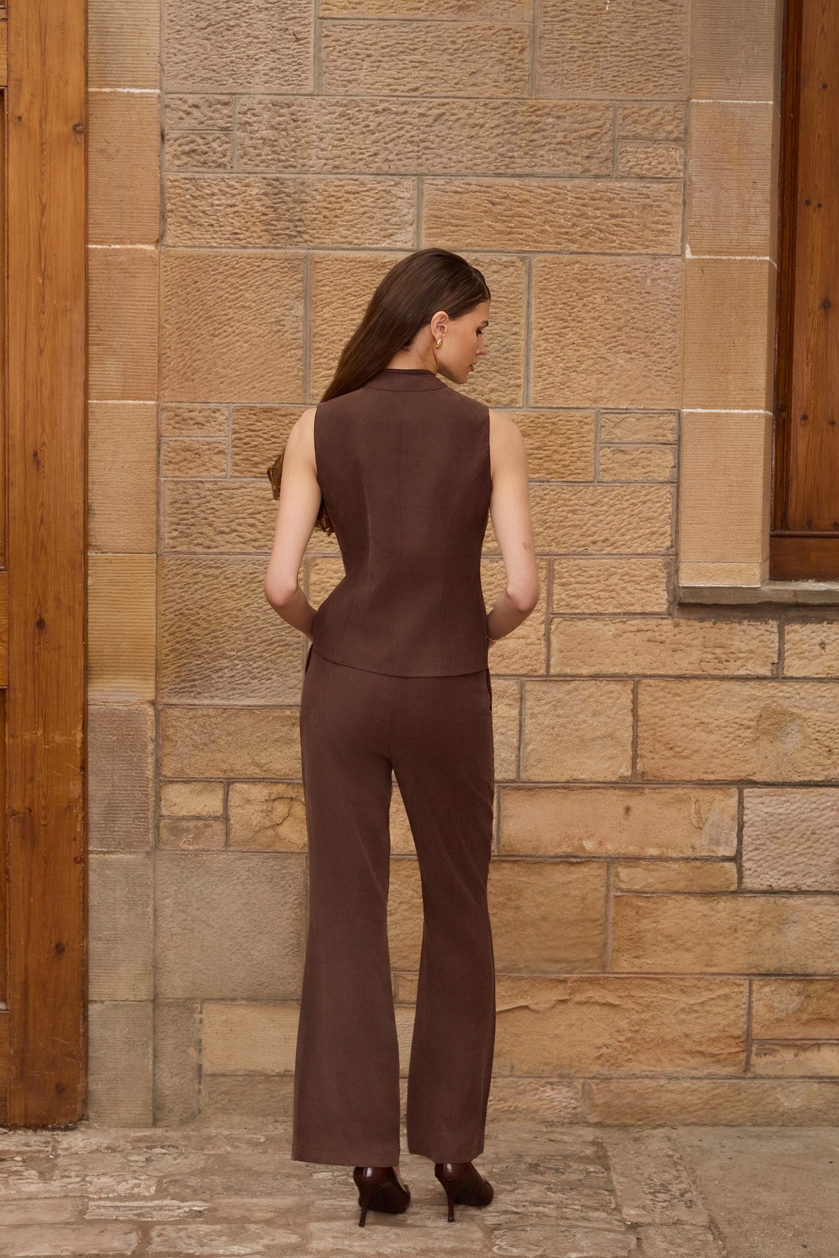 The Chocolate Brown Tailored Two-Piece Set