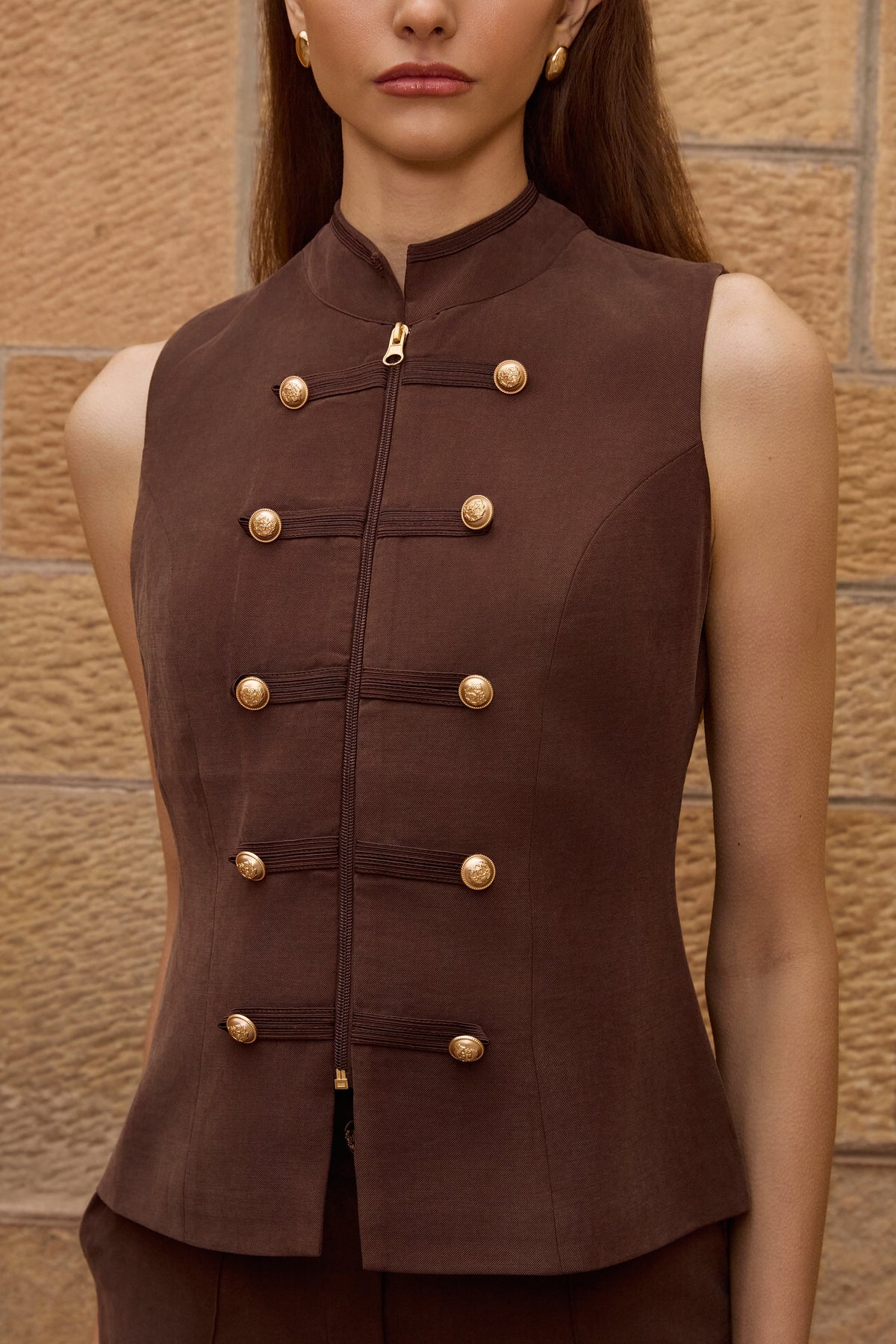 The Chocolate Brown Tailored Two-Piece Set