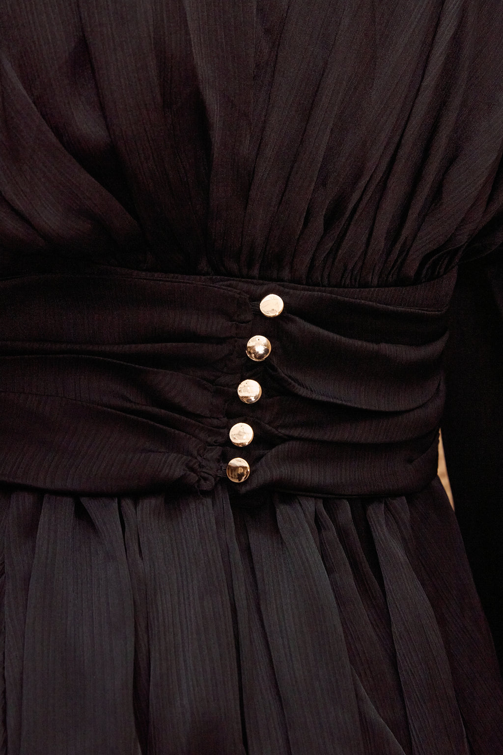 The Black Pleated Mini Dress