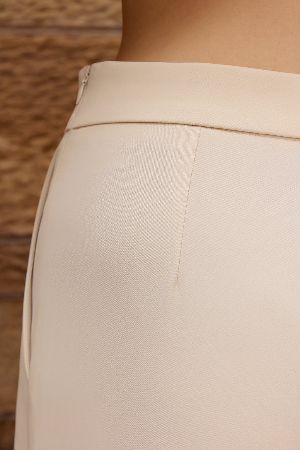 The Ivory Cream Wide Leg Trousers